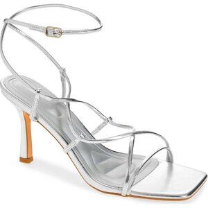 Azalea Wang Kaylin Sandal - Silver - NIB - Size 10 (MSRP $59)